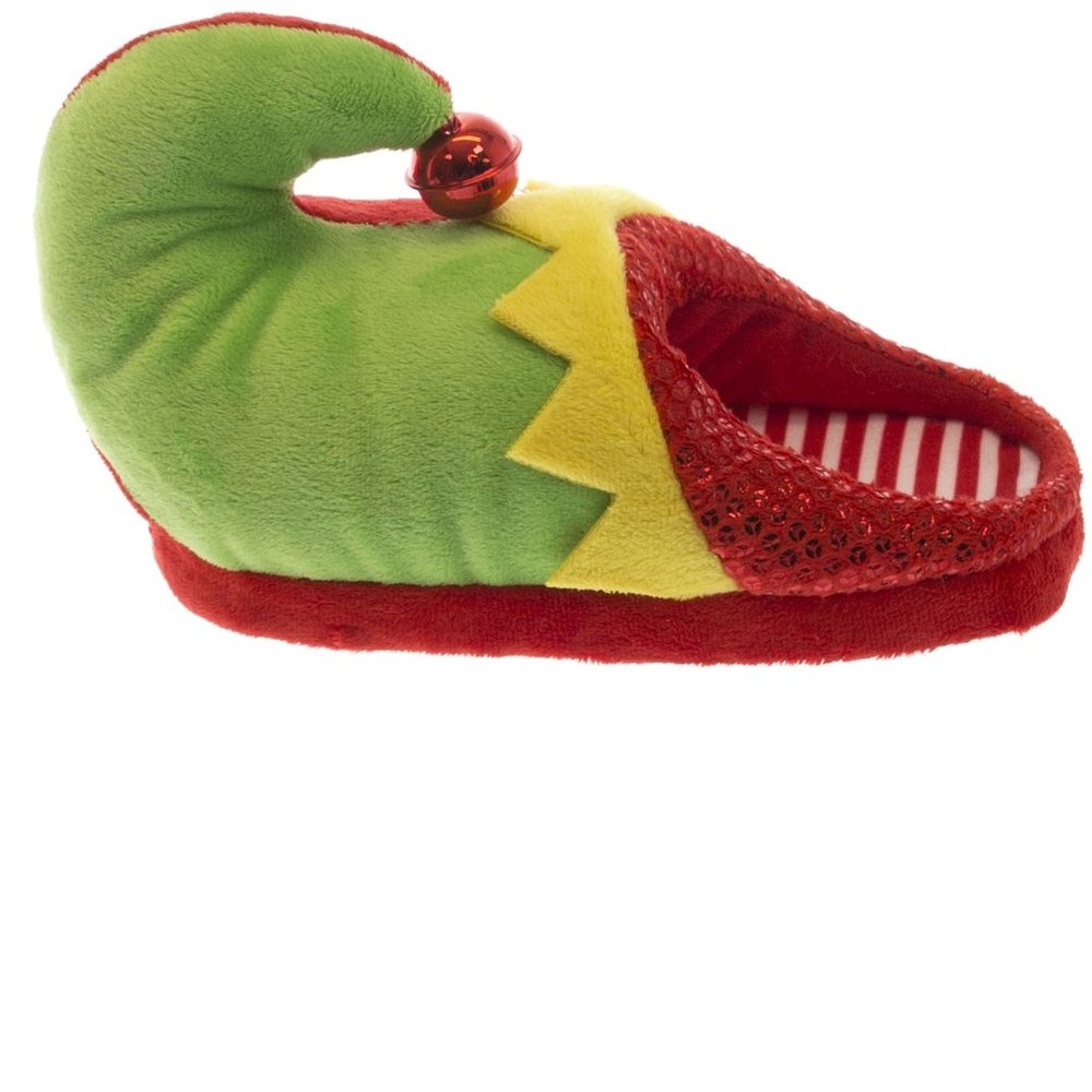 Boys Girls Holiday Elf Jester Slippers House Shoes Christmas Jingle Size 13/1 NW